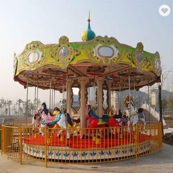 Amusement Park Childrens Musical Carousel , Musical Merry Go Round Carousel